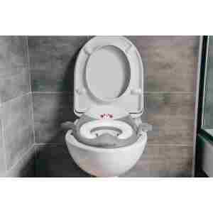Adapter za wc šolju sa rukohvatima, Gray, ECOTOYS adapter za wc šolju sa rukohvatima siva boja tekstura materijala