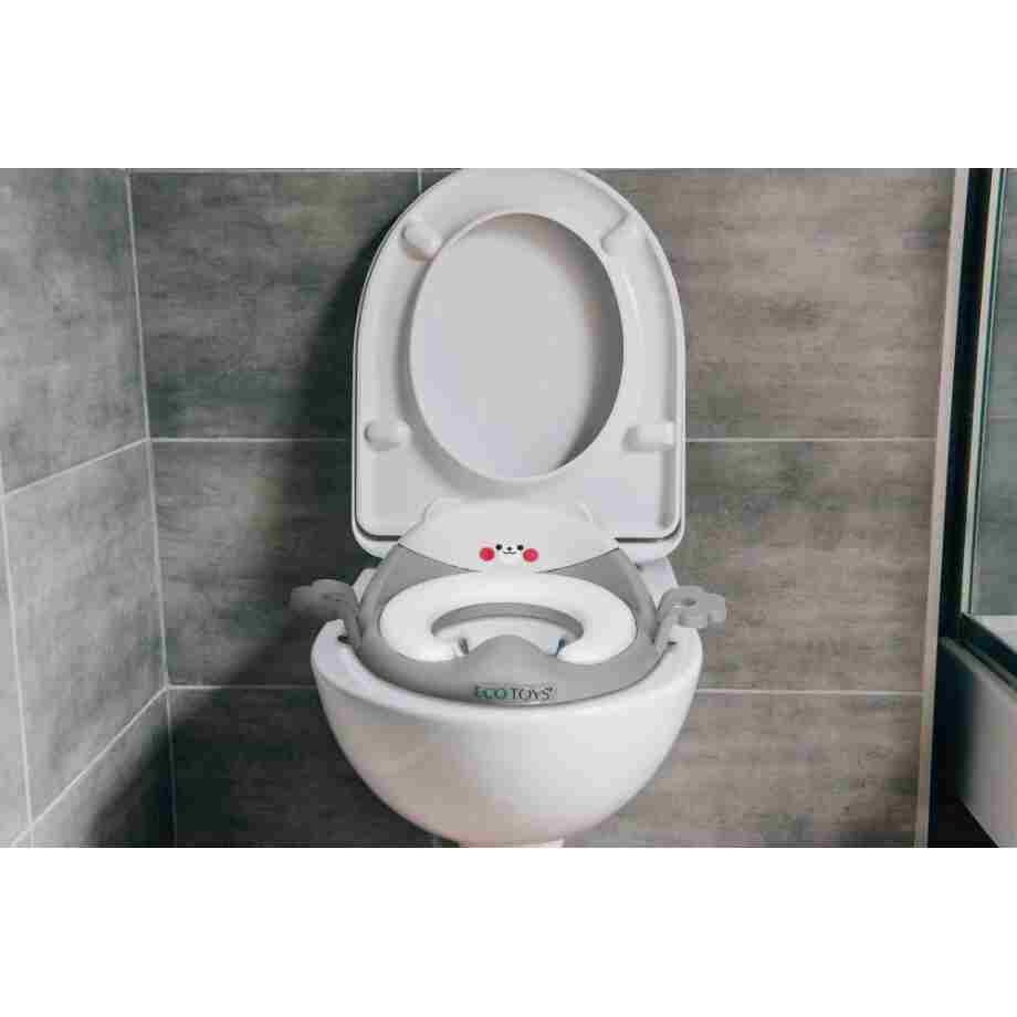 adapter za wc šolju sa rukohvatima siva boja tekstura materijala