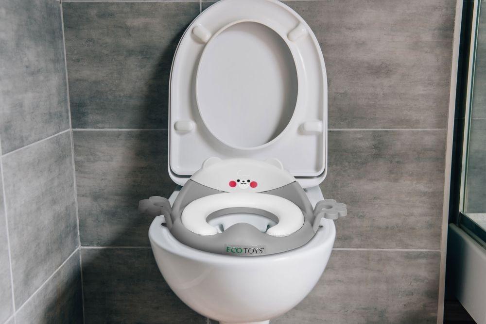 Adapter za wc šolju sa rukohvatima, Gray, ECOTOYS adapter za wc šolju sa rukohvatima siva boja tekstura materijala