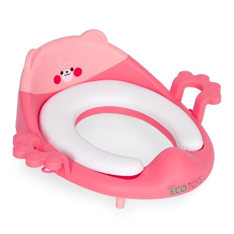 adapter za wc šolju sa rukohvatima pink ecotoys detalj