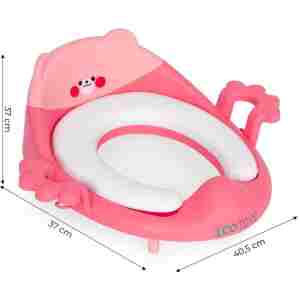 Adapter za wc šolju sa rukohvatima, Pink, ECOTOYS adapter za wc šolju sa rukohvatima pink ecotoys pogled sa strane