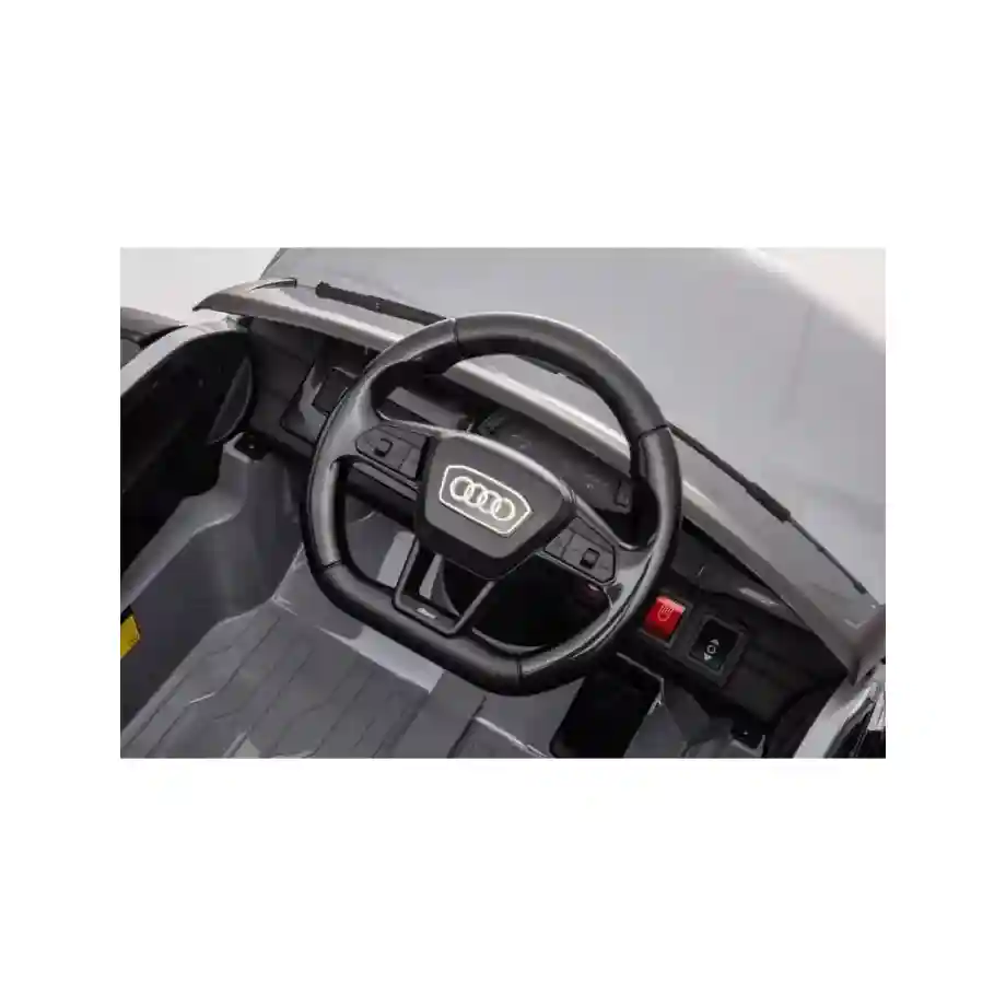 Audi RS6 - Licencirani auto na akumulator - Meke gume + kožno sedište - Beli