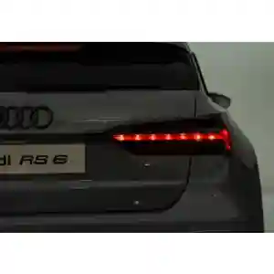 Audi RS6 - Licencirani auto na akumulator - Meke gume + kožno sedište - Beli - Slika 12
