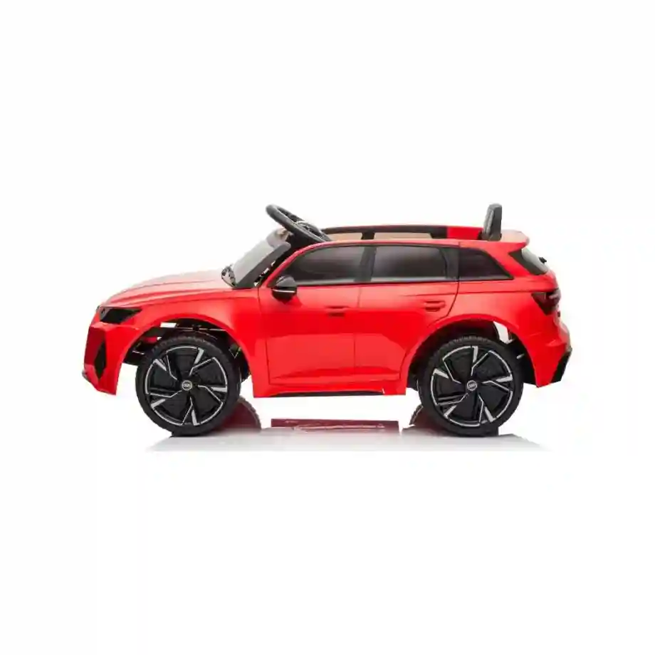 Audi RS6 - Licencirani auto na akumulator - Meke gume + kožno sedište - Crveni audi rs6 licencirani auto na akumulator crveni meke gume kožno sedište delfino