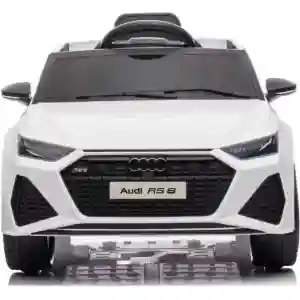 Audi RS6 - Licencirani auto na akumulator - Meke gume + kožno sedište - Beli - Slika 7