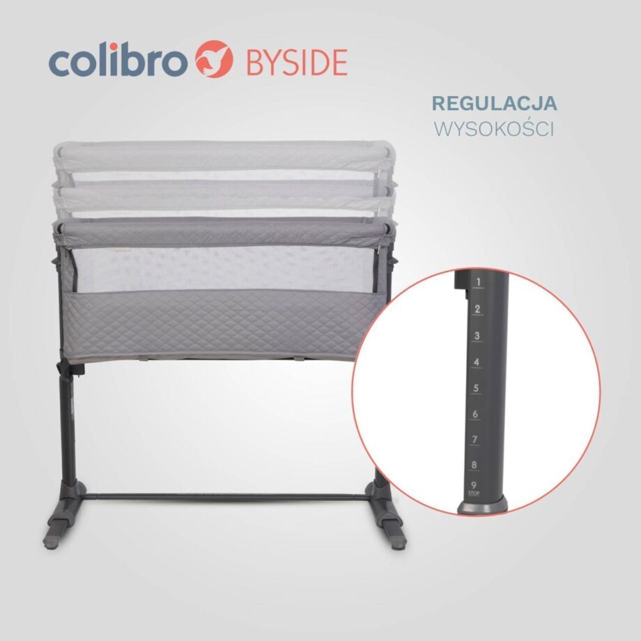 bočni krevet za bebe COLIBRO KOLEVKA BYSIDE DOVE u svetloj boji tekstura materijala