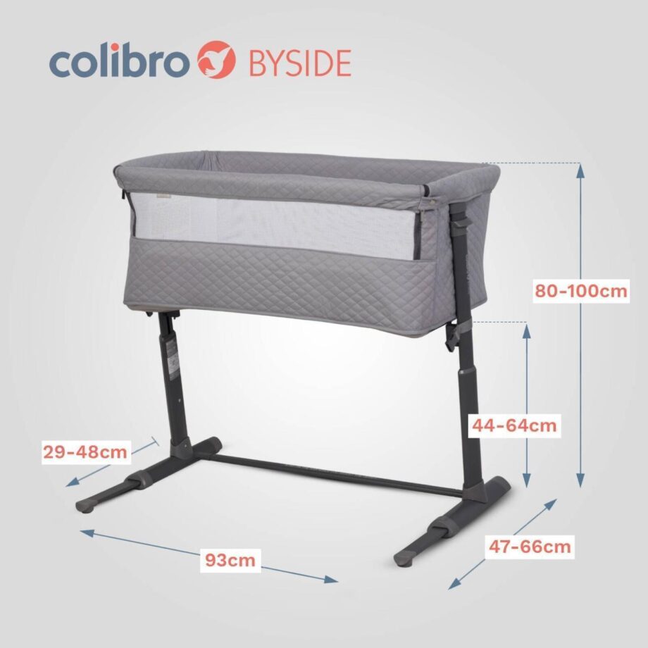 bočni krevet za bebe COLIBRO KOLEVKA BYSIDE DOVE u svetloj boji detalj