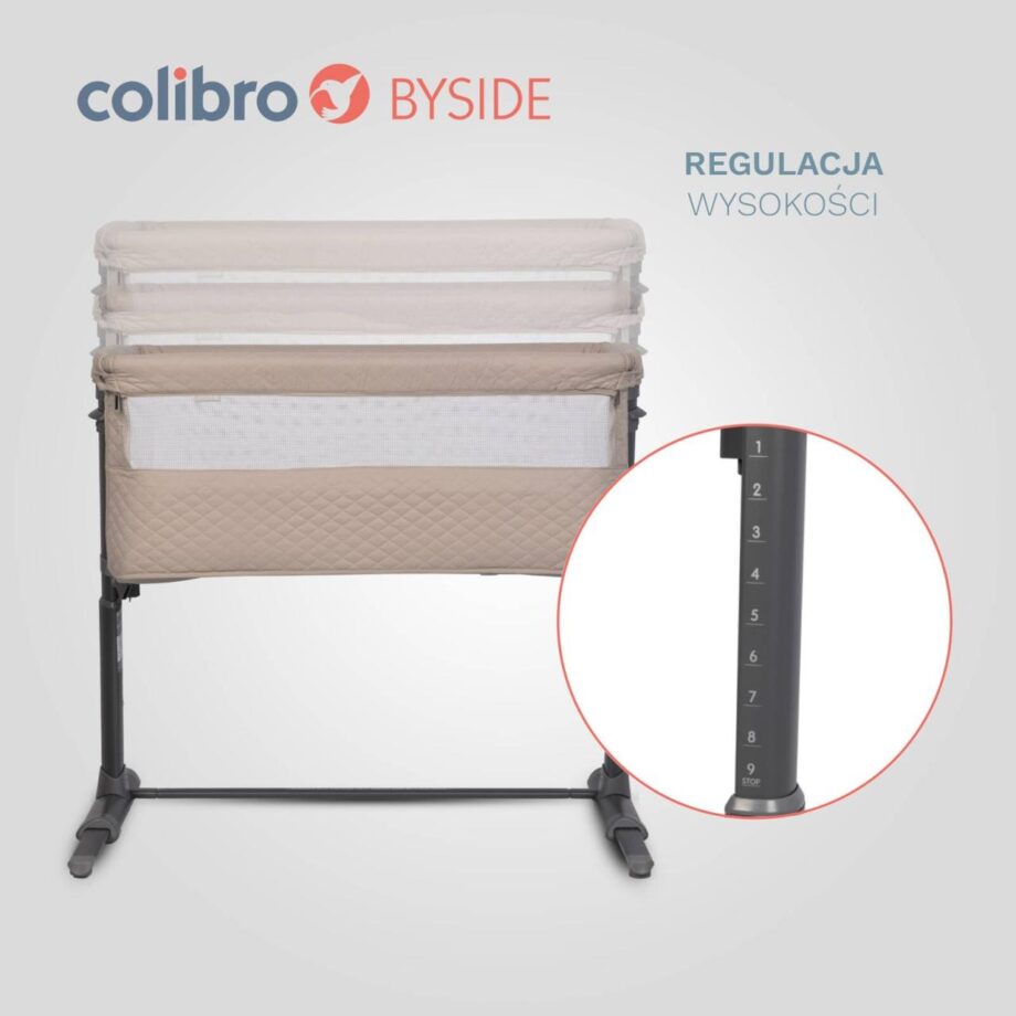 kolibro kolevka byside taupe prenosiva za bebe tekstura materijala