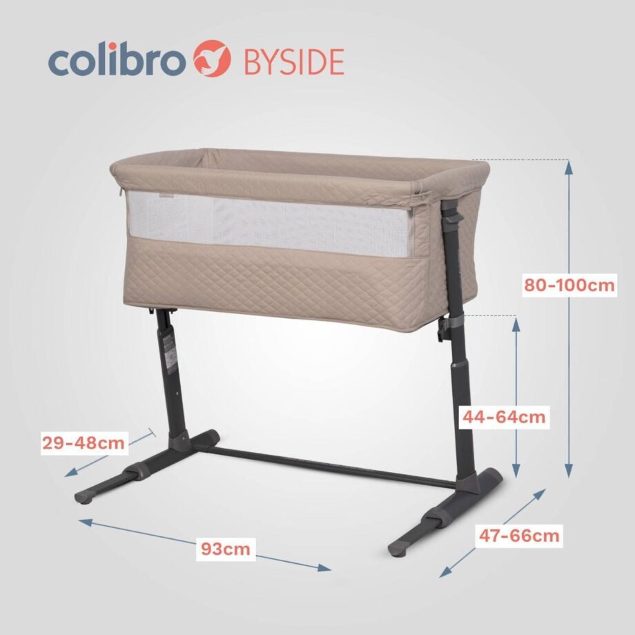 kolibro kolevka byside taupe prenosiva za bebe detalj