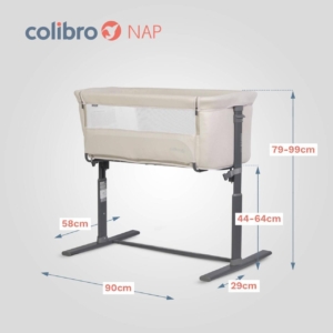 prenosivi krevetac Nap taupe brend Colibro tekstura materijala