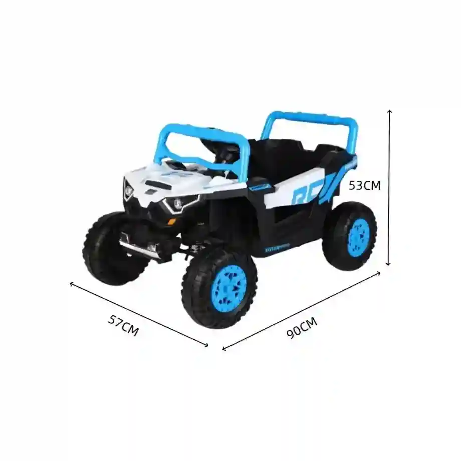 Quad na akumulator Delfino Off-Road 1588 plavi – prednji izgled