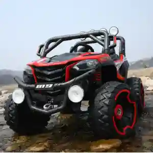 Dvosed quad na akumulator Delfino 819 crveni u vožnji
