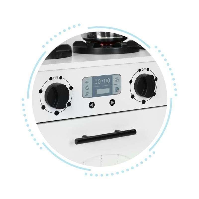 drvena kuhinja bela za decu uzrasta 3+ pogled sa strane