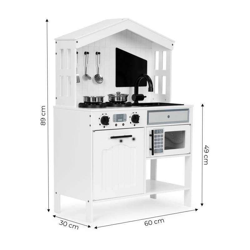 drvena kuhinja bela za decu uzrasta 3+ zadnja strana