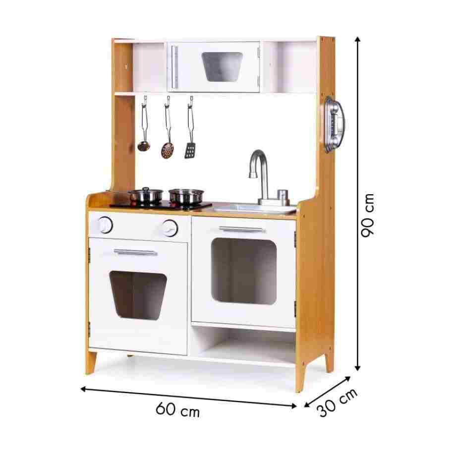 DRVENA KUHINJA multimedia burners for children drvena kuhinja multimedia burners for children za decu uzrasta 3+ pogled sa strane