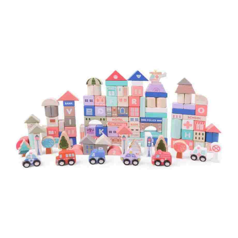 drvene-edukativne-kocke-city-sa-podlogom-115-komada2218 drvene edukativne kocke city sa podlogom 115 komada za decu