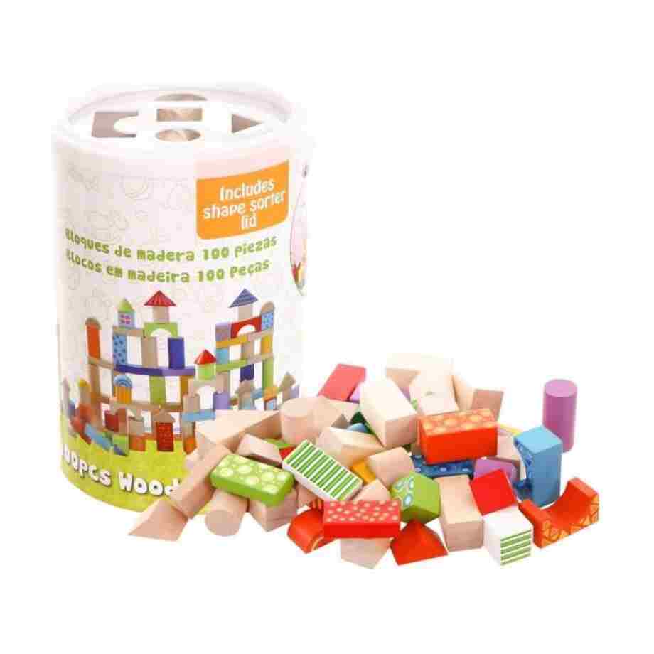 DRVENE KOCKE SA SARAMA 100 KOM drvene kocke sa šarama 100 kom u raznim bojama detalj