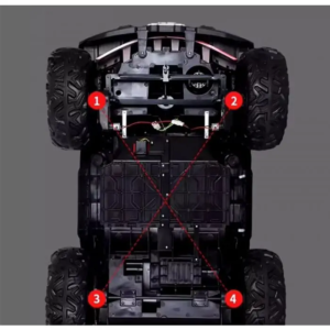 Dvosed Džip na akumulator Delfino SPEED 800 4x4 Beli - Slika 10
