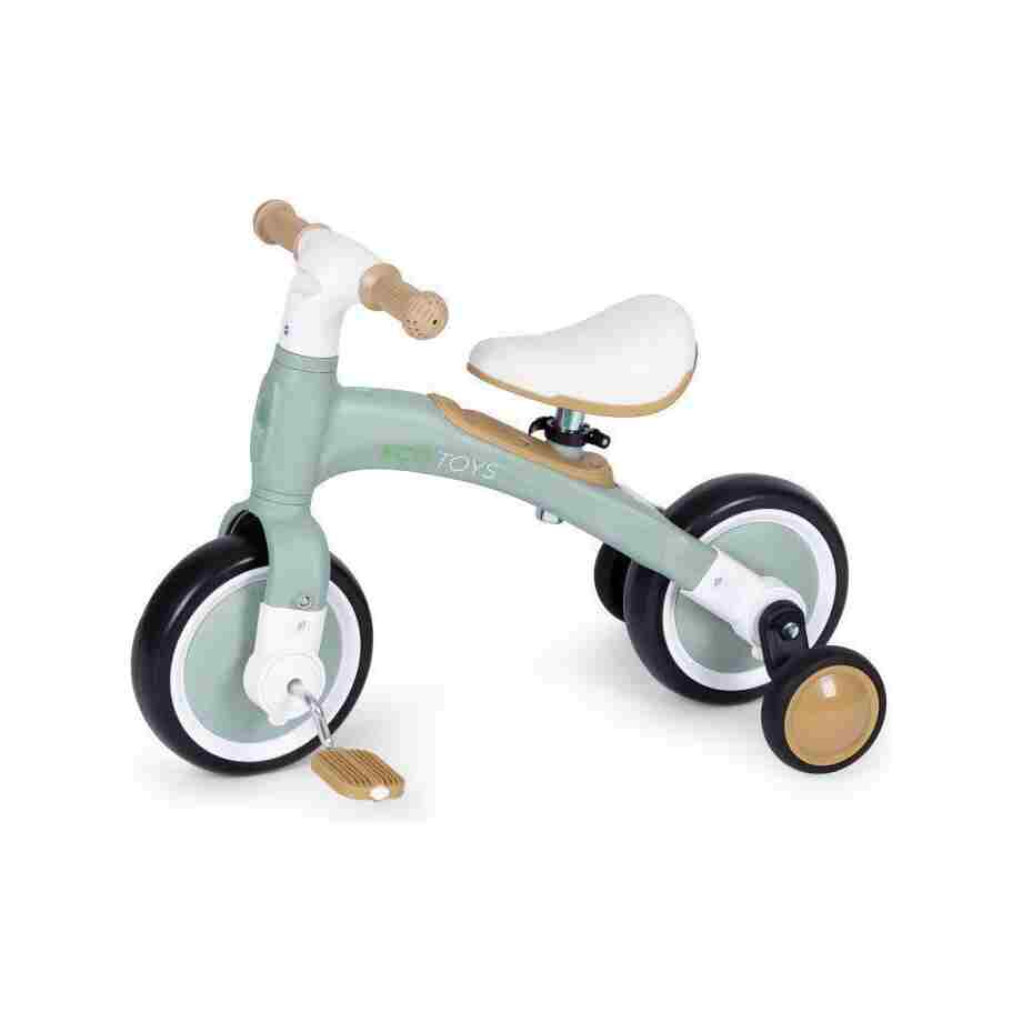 balans bicikl sa pedalama u zelenoj boji za uzrast od 3 godine