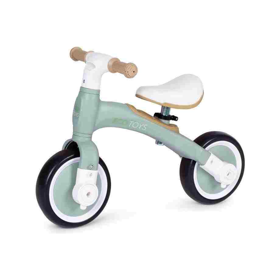 balans bicikl sa pedalama u zelenoj boji za uzrast od 3 godine detalj