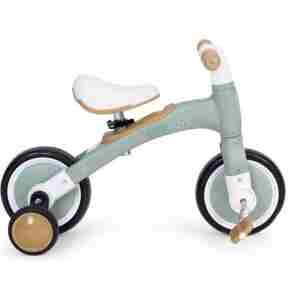 Ecotoys balans bicikl sa pedalama i pomoćnim točkovima 3u1 green balans bicikl sa pedalama u zelenoj boji za uzrast od 3 godine bliži prikaz