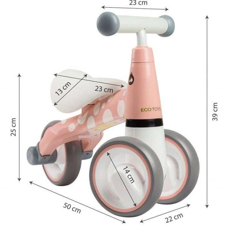 bicikl guralica flamingo ružičasta boja detalj
