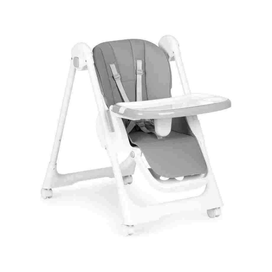 ecotoys stolica za hranjenje u tamno sivoj boji sa metalnim okvirom