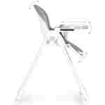 ecotoys stolica za hranjenje u tamno sivoj boji sa metalnim okvirom