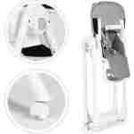 ecotoys stolica za hranjenje u tamno sivoj boji sa metalnim okvirom