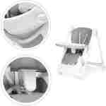 ecotoys stolica za hranjenje u tamno sivoj boji sa metalnim okvirom