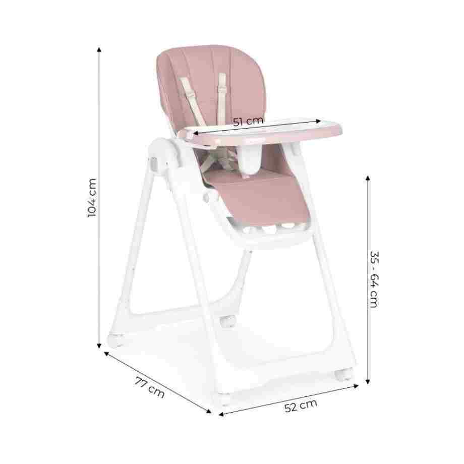 ecotoys stolica za hranjenje pink boja za bebe