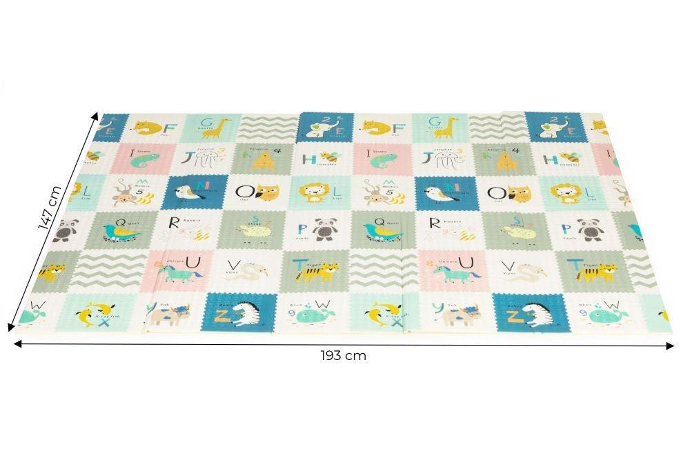 Edukativna podloga za igru sa dva lica Animals sklopiva sa torbom ECOTOYS edukativna podloga za igru sa dva lica animals brend ecotoys tekstura materijala