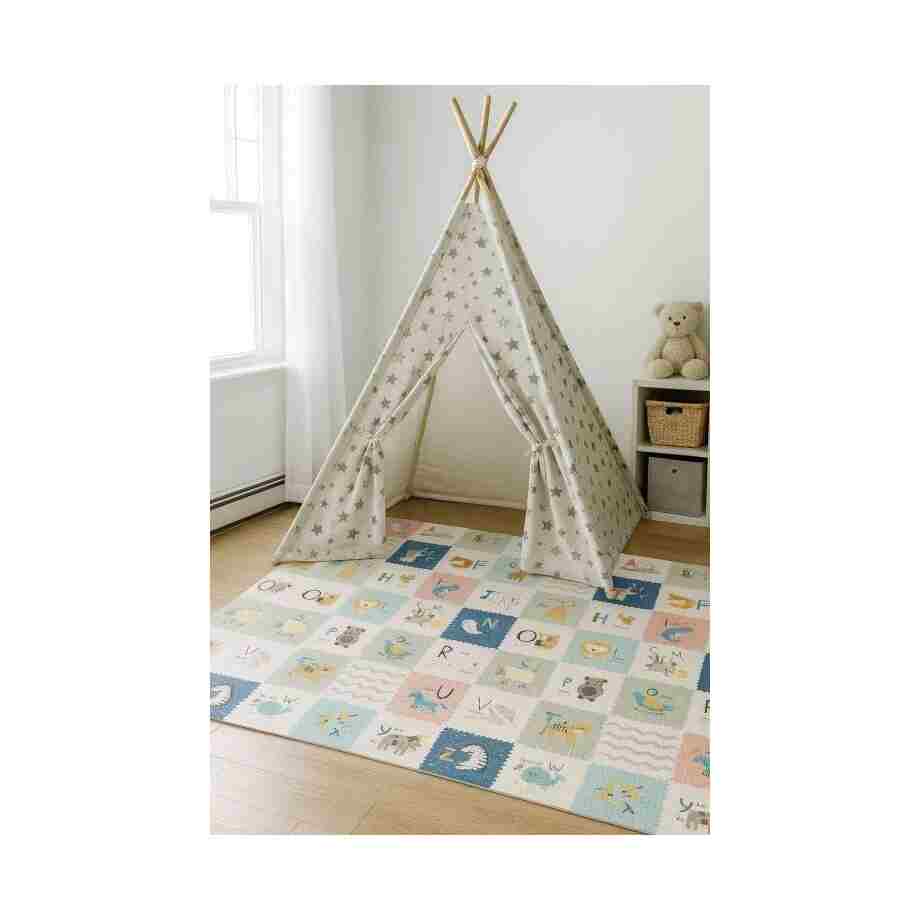 edukativna podloga za igru sa dva lica brenda ECOTOYS detalj