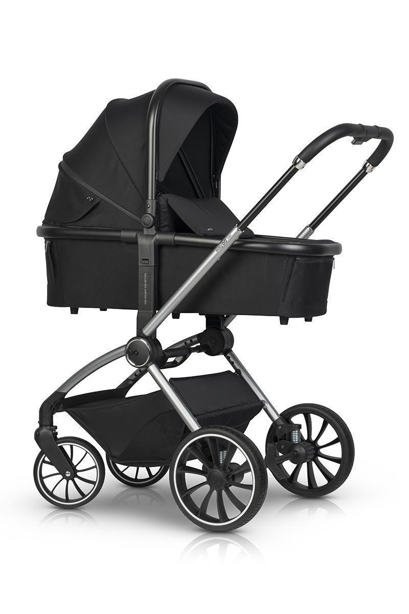 eurocart easy go giro kolica za bebe ebony black pogled sa strane