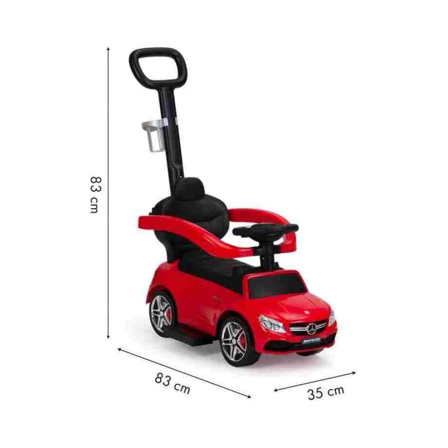guralica za decu mercedes crveni sa ručkom detalj