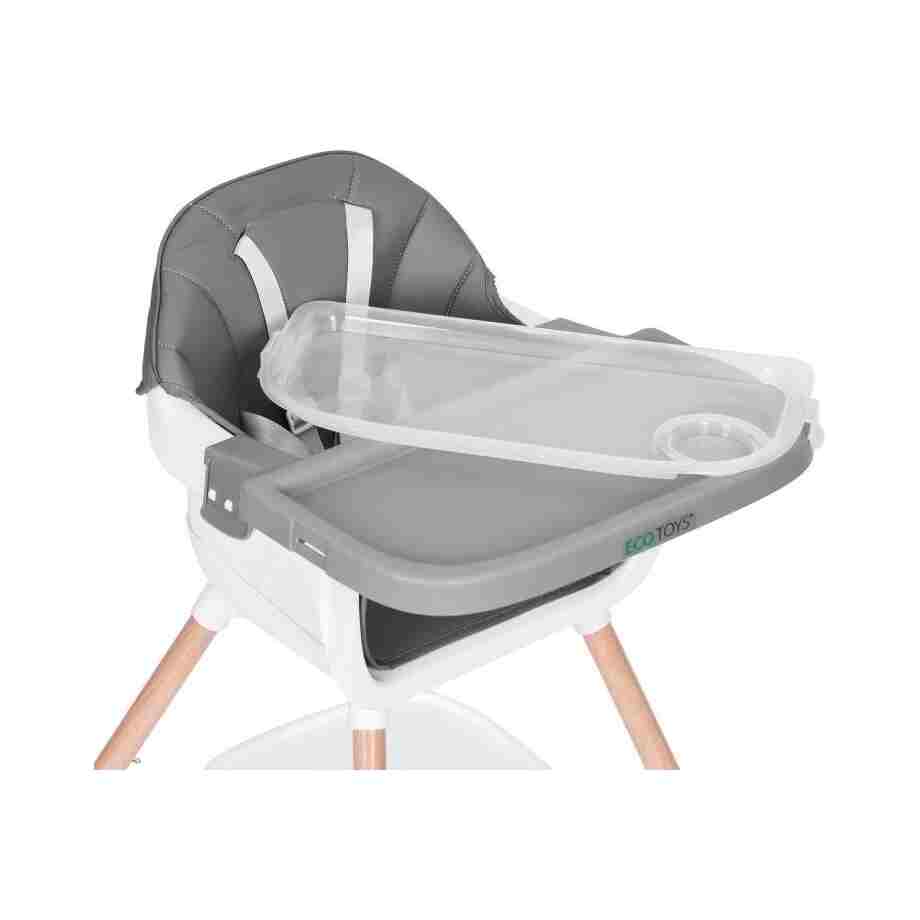 Hranilica za bebe 2u1 Gray ECOTOYS hranilica za bebe 2u1 gray ecotoys moderna siva boja pogled sa strane