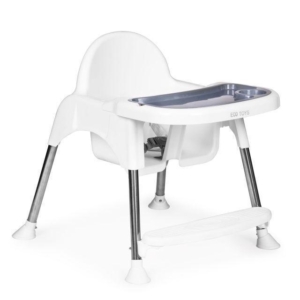 HRANILICA ZA BEBE 2U1 SA POSTOLJEM I POJASEVIMA WHITE ECOTOYS hranilica za bebe 2u1 sa postoljem white ecotoys pogled sa strane