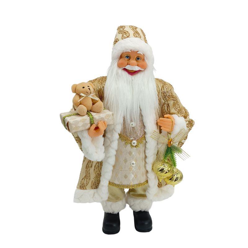 deda mraz 60cm zlatni novogodišnji dekor