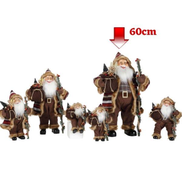 Deda Mraz 60cm braon novogodišnji dekor
