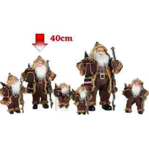 Deda Mraz 40cm braon novogodišnji dekor