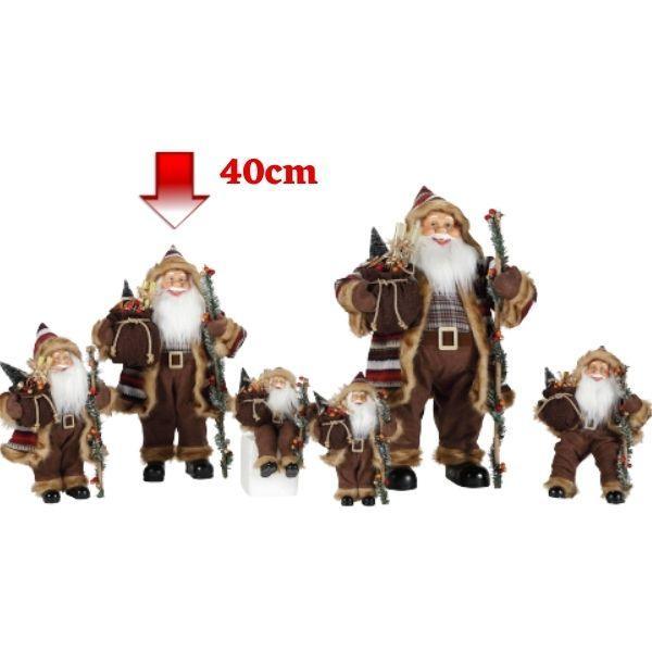 Deda Mraz 40cm braon novogodišnji dekor