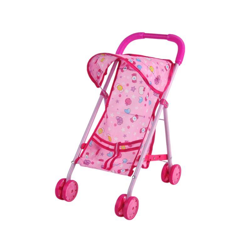 kolica za lutke u svetlim bojama