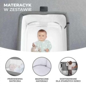 KINDEKRAFT KOLEVKA NESTE GROW DARK GREY kolevka kindekraft neste grow dark grey prenosiva bliži prikaz