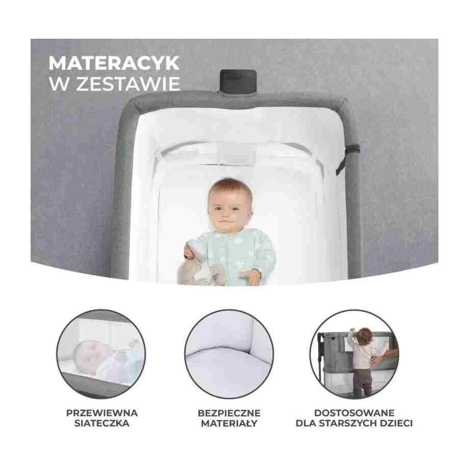 KINDEKRAFT KOLEVKA NESTE GROW DARK GREY kolevka kindekraft neste grow dark grey prenosiva bliži prikaz