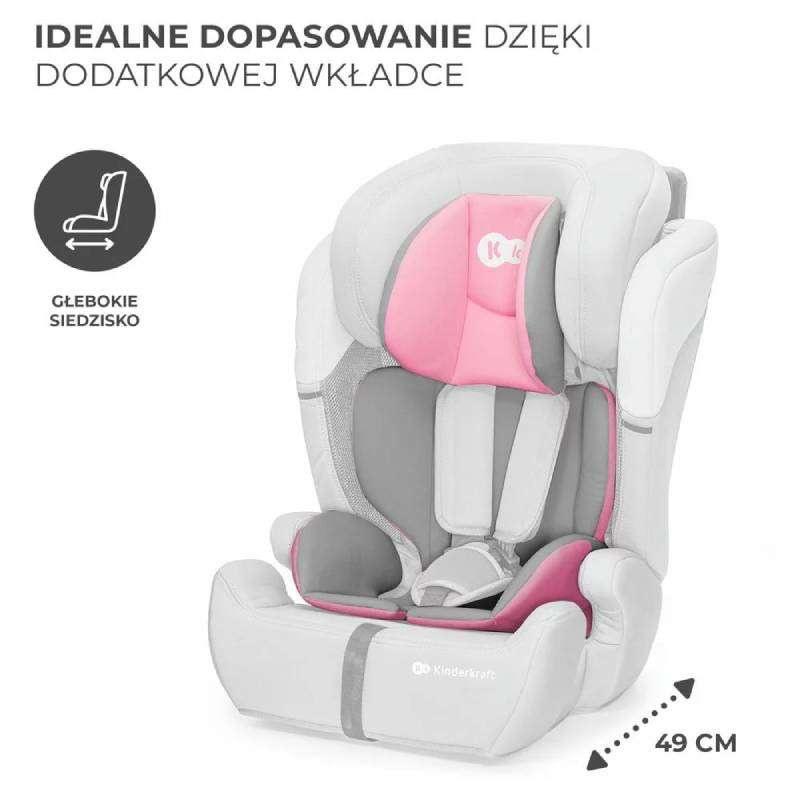 kinderkraft autosediste comfort up i-size 76-150cm pink za decu tekstura materijala