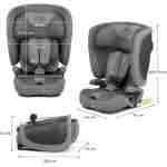 kinderkraft autosedište fix2go i-size siva boja za decu 76-150cm