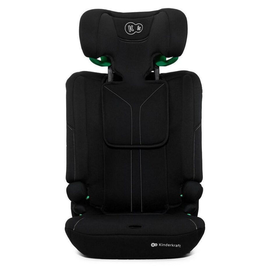 kinderkraft autosedište i-size crno sa podesivim naslonom i bočnom zaštitom