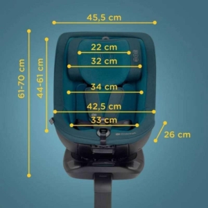 auto sedište za decu KINDERKRAFT GUARD PRO graphite black zadnja strana