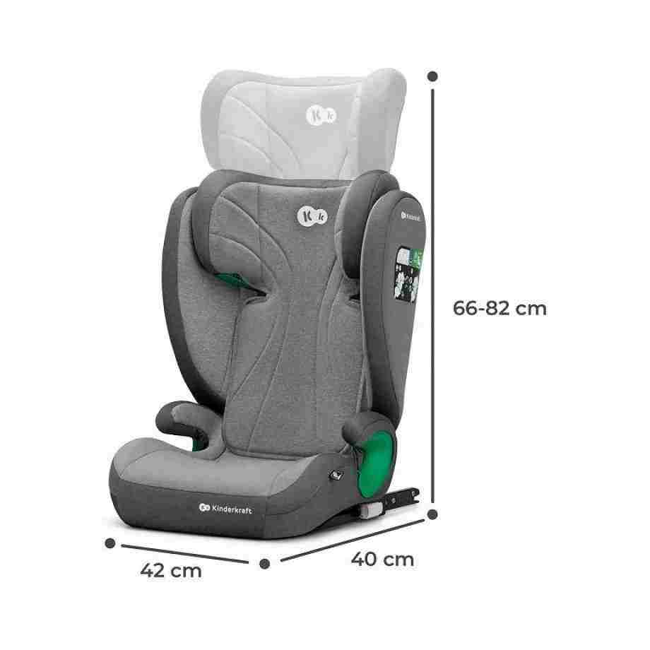 KINDERKRAFT AUTOSEDISTE JUNIOR FIX I-SIZE 100-150CM ROCKET GREY kinderkraft autosediste junior fix i size 100 150cm rocket grey4967