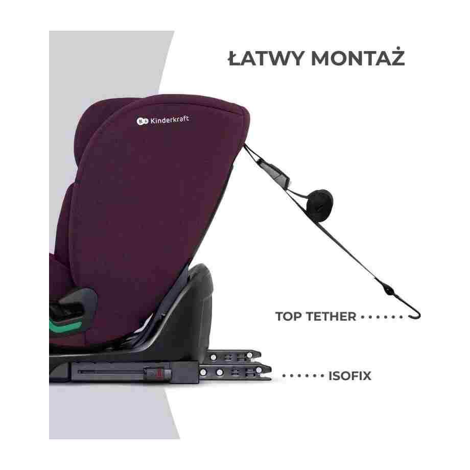 KINDERKRAFT AUTOSEDITE ONETO3 76-150CM CHERRY PEARL kinderkraft autosedite oneto3 cherry pearl za decu 76-150cm detalj